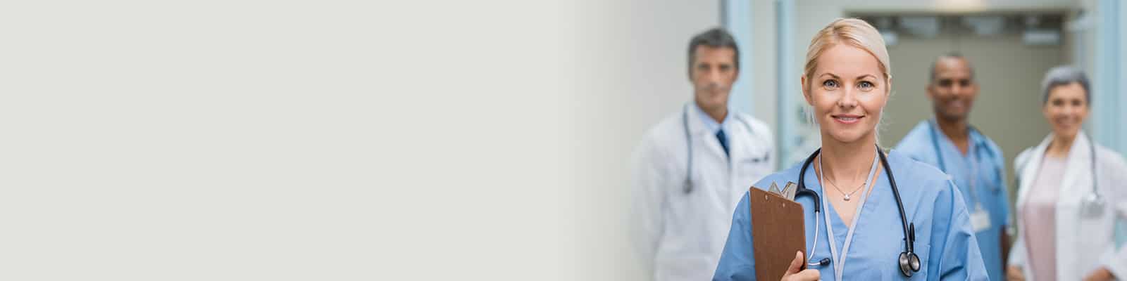 A group of doctors smiling.