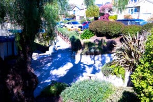 The courtyard at All Saints