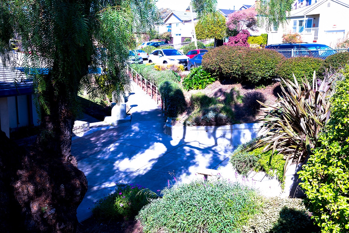 The courtyard at All Saints